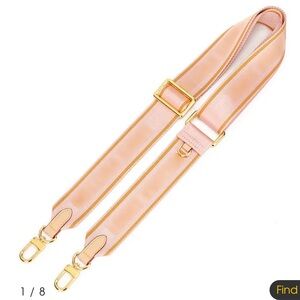 Pink Adjustable Purse Bag Strap with Gold Hardware New